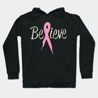 Believe Pink Breast Cancer Hoodie